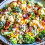 Broccoli Cauliflower Salad with Bacon Recipe