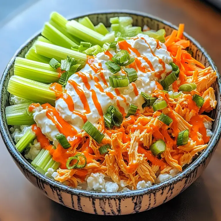 Buffalo Chicken Cottage Cheese Bowl