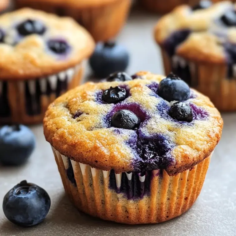 Low Carb Greek Yogurt Blueberry Muffins