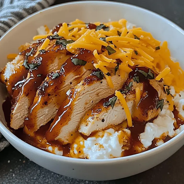 Macro Friendly BBQ Ranch Chicken Bowl with 42g of Protein