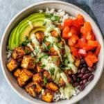 Spicy Baked Tofu Burrito Bowl
