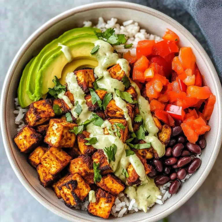 Spicy Baked Tofu Burrito Bowl
