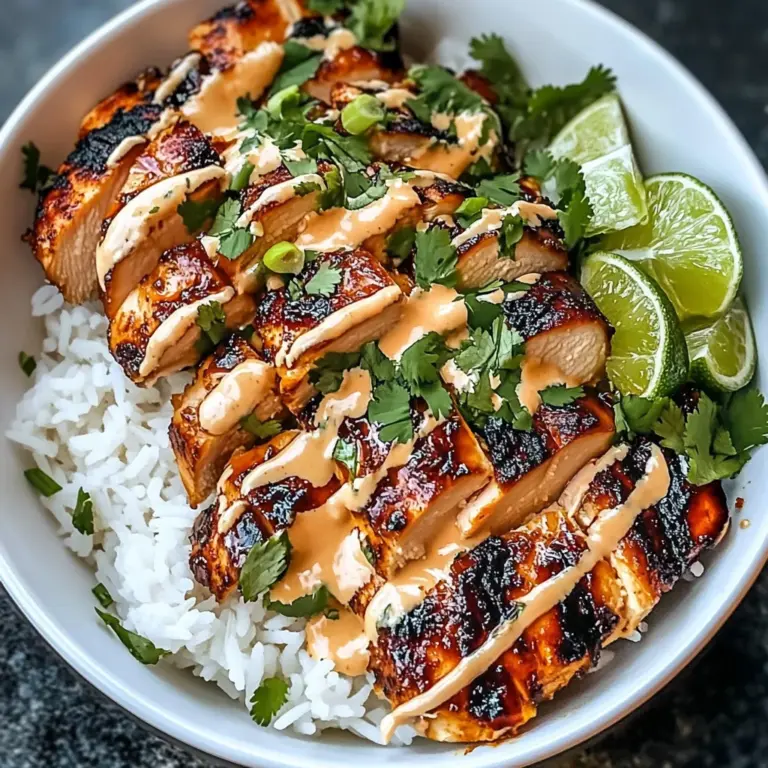 Sweet Chili Chicken Bowl with Coconut Lime Drizzle
