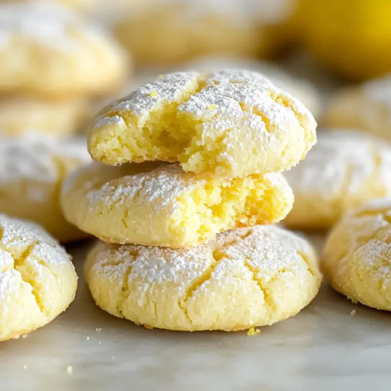 Vegan Lemon Crinkle Cookies