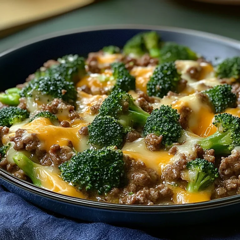 Keto Hamburger Broccoli Skillet
