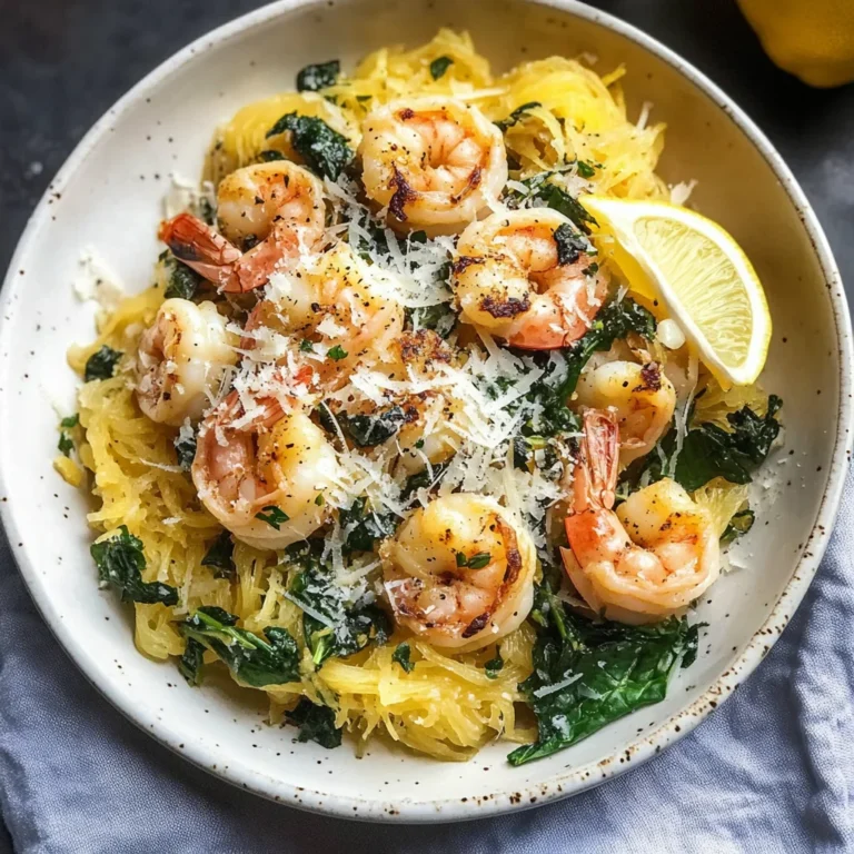 Spaghetti Squash Shrimp Scampi