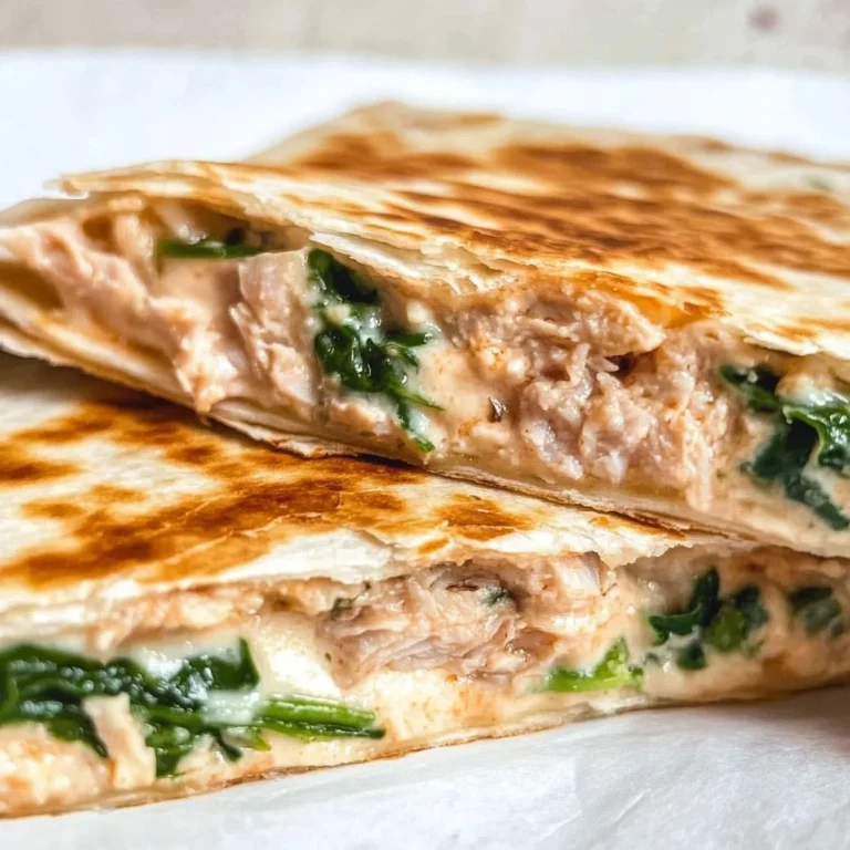 10-Minute Tuna Melt Quesadilla With Sriracha Sauce