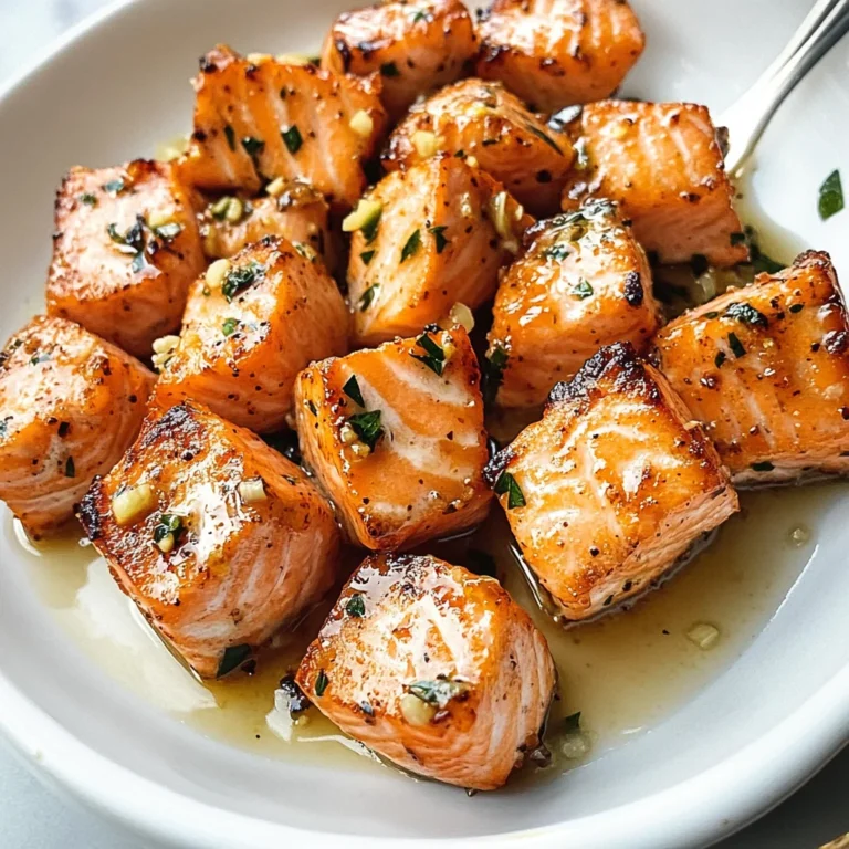 Air Fryer Salmon Bites (Lemon Garlic Butter)