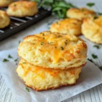 Keto Garlic Cheddar Drop Biscuits