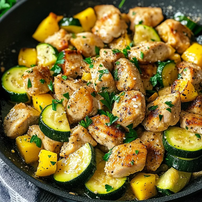 Healthy Chicken Breast with Zucchini and Squash