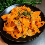 Carrot Ribbons in Rosemary Butter Sauce