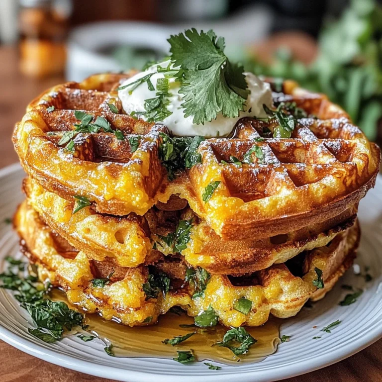 Cheddar Jalapeño Cornbread Waffles