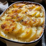 Cheesy Garlic Potatoes Gratin – Easy & Creamy Recipe