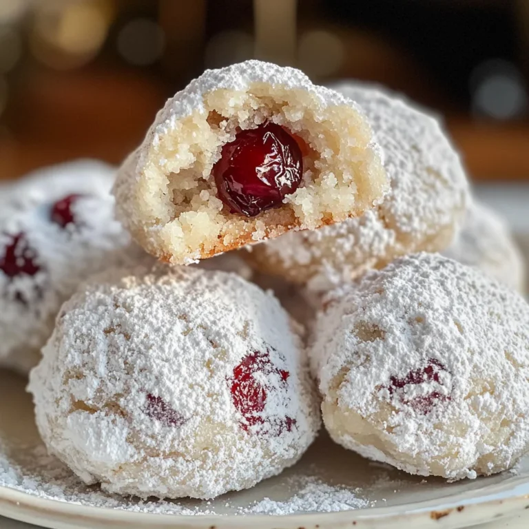 Cherry Snowball Cookies