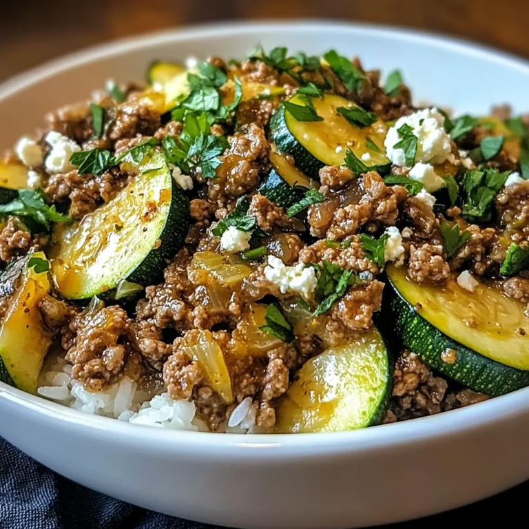 Greek-Style Beef and Zucchini Rice Bowl