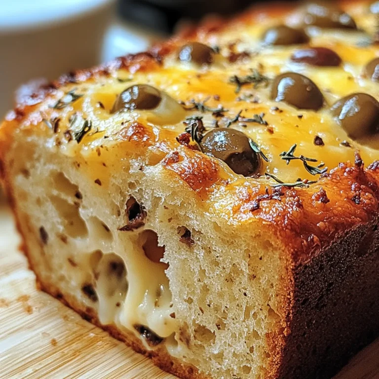Savory Quick Bread With Cheese And Olives 🧀🍞