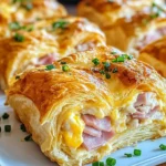 chicken chicken ham and Cheese Croissant Breakfast Casserole