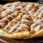 Cinnamon-Sugar Pizza made with Crescent Rolls