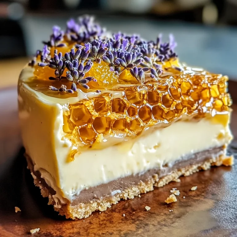 Ultimate Lemon Lavender Cheesecake with Honeycomb Magic