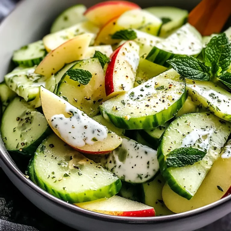 Apple Cucumber Salad With Creamy Yogurt Dressing Recipe