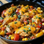 Cheesy Baja Chicken & Bell Pepper Skillet: An Incredible One-Pan Meal