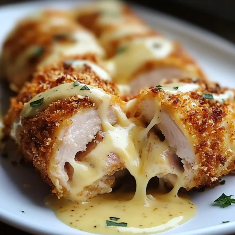 Chicken Cordon Bleu with Swiss Cheese Sauce is delicious.