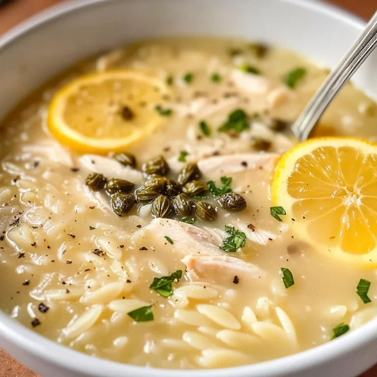 Creamy Lemon Chicken Orzo Soup