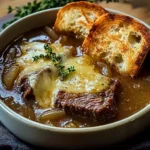 French Onion Short Rib Soup with Gruyère Toast