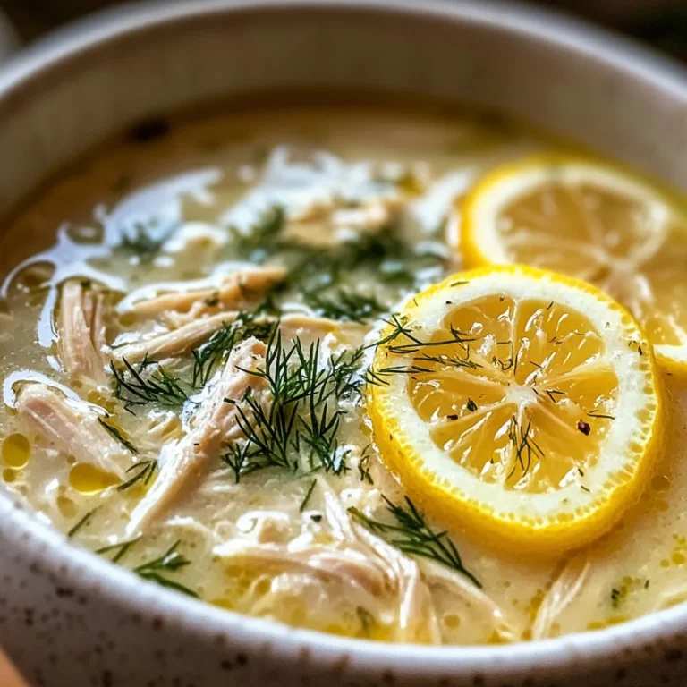 Mediterranean Lemon Chicken Soup: A Creamy, Comforting Bowl of Sunshine